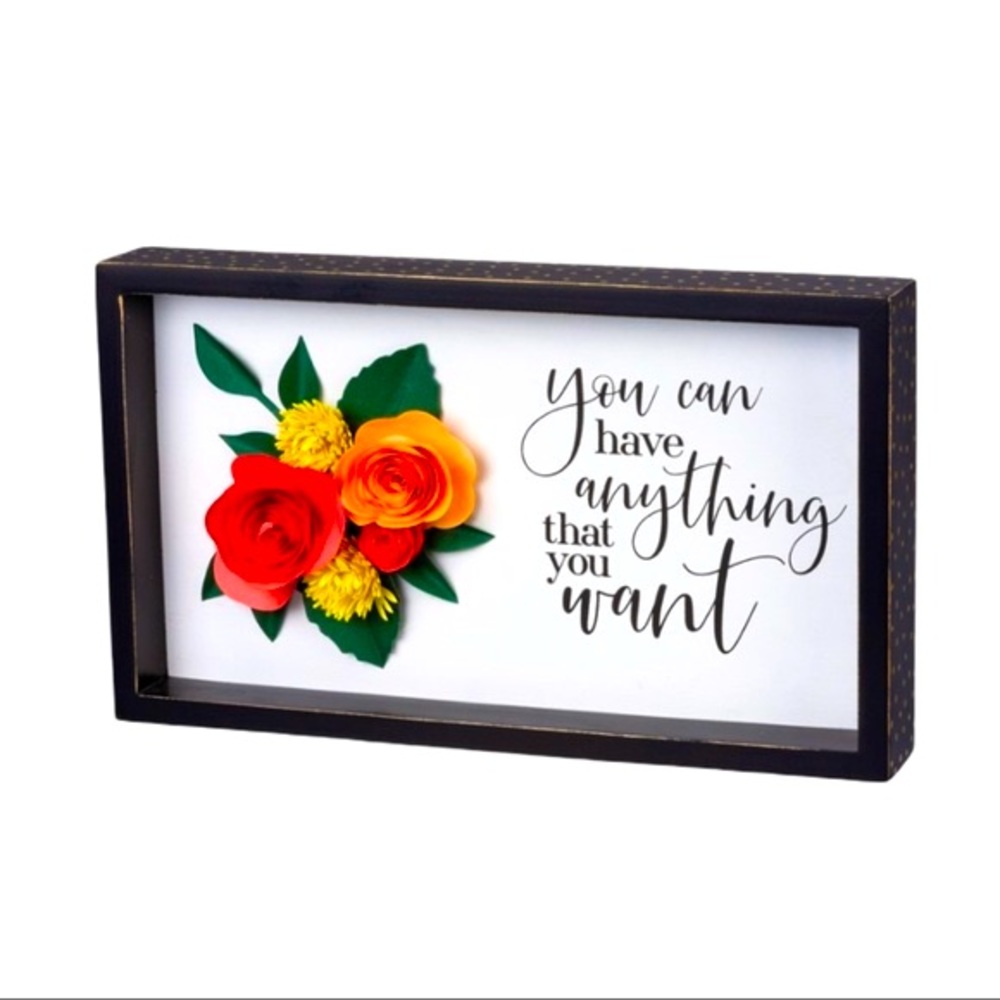 Primitives by Kathy Floral Inset Sign Decor NWT
